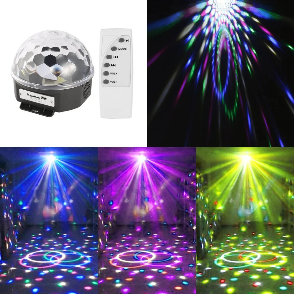 Регулируемый MP3 светодиодный светильник с волшебным хрустальным шаром, динамическое жидкое небо, анимированная движущаяся звезда, сценический светильник s для паба, KTV, Клубные, вечерние