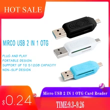 Micro USB 2 в 1 OTG кардридер Type-C3.0 Поддержка TF карта рекордер телефон карта памяти вращающийся кардридер синий