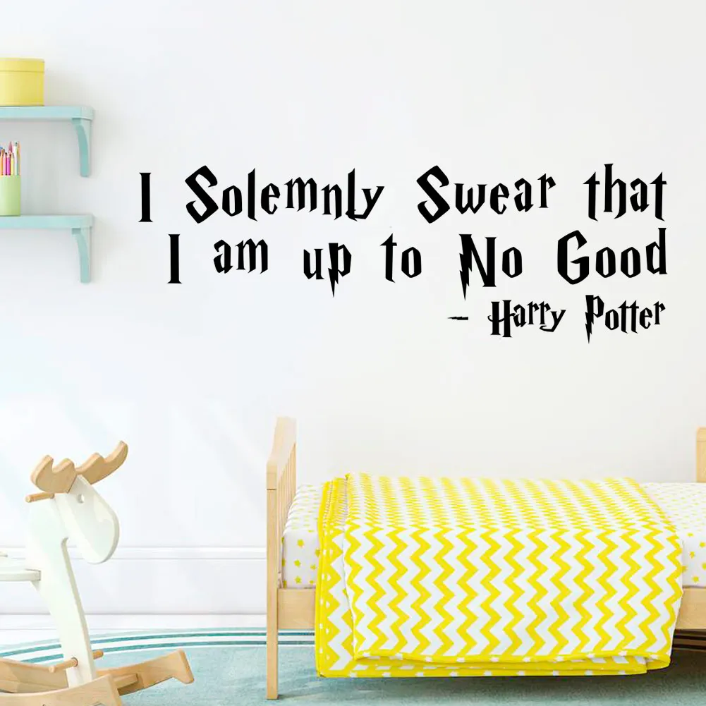 

Harry Potter accessories Proverbs I Solemnly Swear That I Am Up To No Good Wall Sticker Wallpape Vinyl Bedroom Decor VA8713N