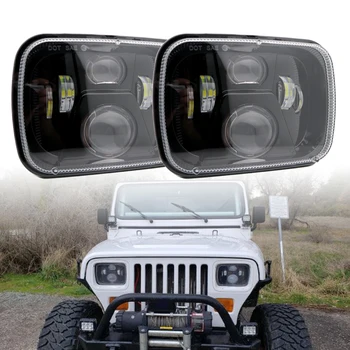 

55W headlights 5x7 "rectangular LED headlights 6x7 square LED truck lighting headlights for Chevrolet Ford Toyota GMC truck jeep