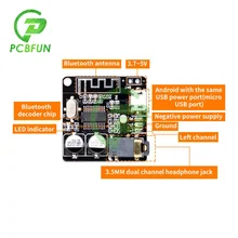 Carte récepteur Audio Bluetooth VHM 314/4.1 MP3, décodeur sans perte, Micro USB, 5.0mm, amplificateur Audio pour voiture, Module 3.5