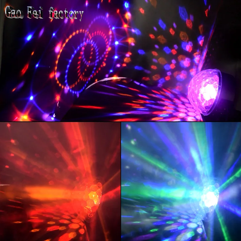 Мини RGB 20 Вт 6 светодиодный кристалл магический шар сценический эффект лампы вечерние диско DJ