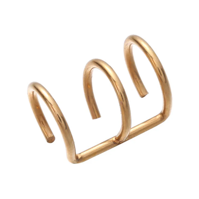 Style2Gold 2 шт., серьги-клипсы для пирсинга хрящей формы, Пирсинг из нержавеющей стали в стиле панк для мужчин и женщин, ювелирные изделия для тела, подарок - Окраска металла: Style2Gold