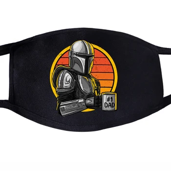 

The Mandalorian This is The Way Baby Yoda Mouth Mask Unisex Mouth Black Half Anti Dust Quarantine Face Cycling Masks Men Women