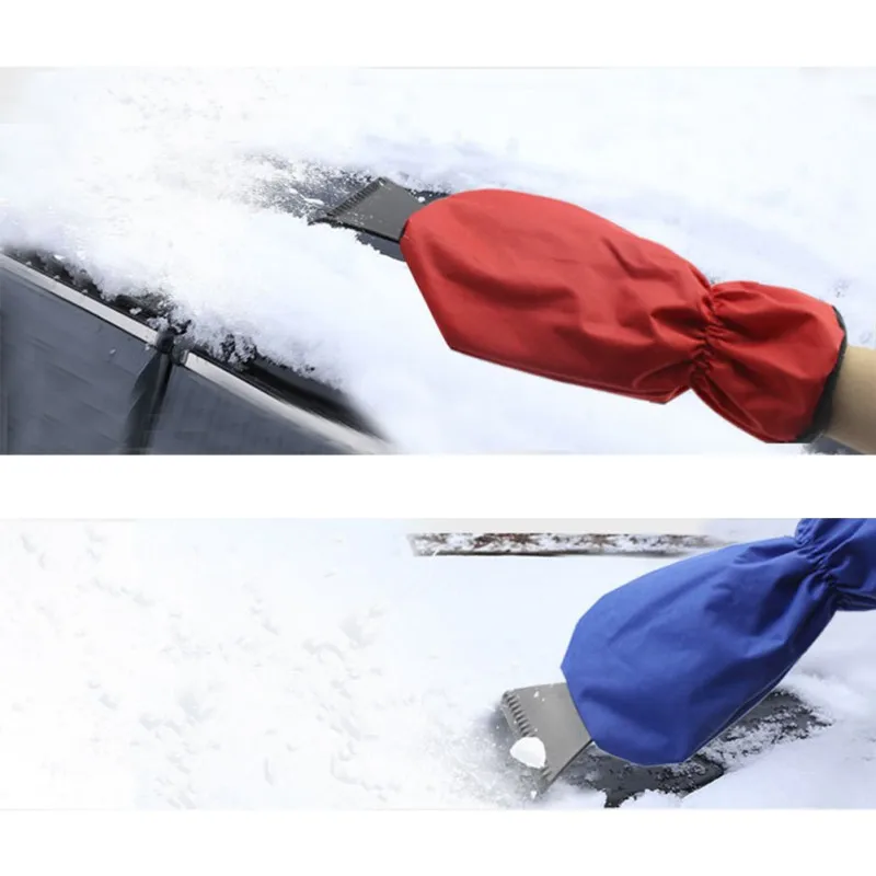 Автомобиль скребок для льда рукавица зима теплый автомобиль лобовое стекло снег Лопата перчатки
