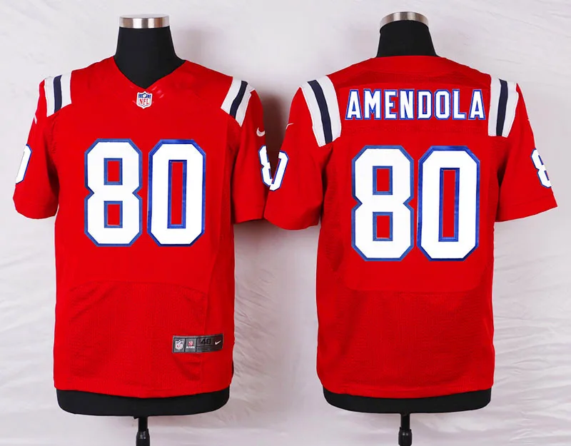 Оранжевый Stitiched, New England, Tom Brady, Rob Gronkowski, Julian Edelman, Jamie Collins, Danny Amendola Jersey - Цвет: Оранжевый