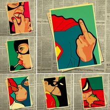 Странная крафт-бумага ВИНТАЖНЫЙ ПЛАКАТ о тайной жизни супергероев украшения дома/бара/аниме студии