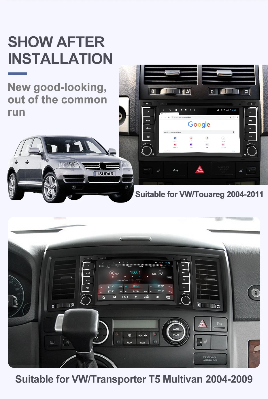 Excellent Isudar H53 4G Android Auto Radio 2 Din For Volkswagen/Touareg Car Multimedia DVD Player Octa Core RAM 4GB ROM 64G DSP DVR Camera 2
