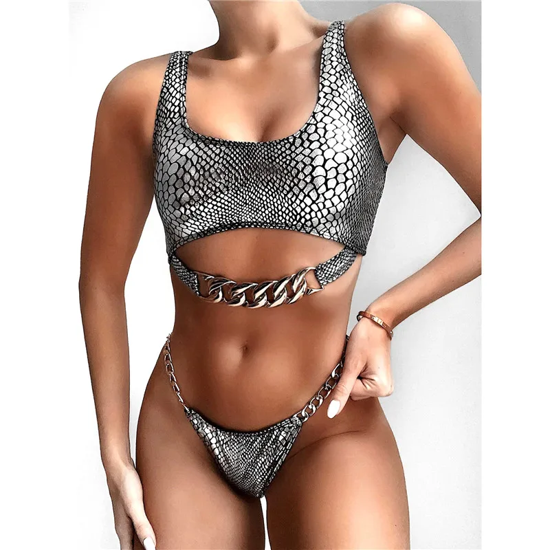 2020 New Sexy Women Bikini Swimsuit Swimwear Female Bandeau Thong Brazilian Biquini Bikini Set Lady Suit Snake Pattern Fabric 2020 New Sexy Women Bikini Swimsuit Swimwear Female Bandeau Thong Brazilian Biquini Bikini Set Lady Suit Snake Pattern Fabric