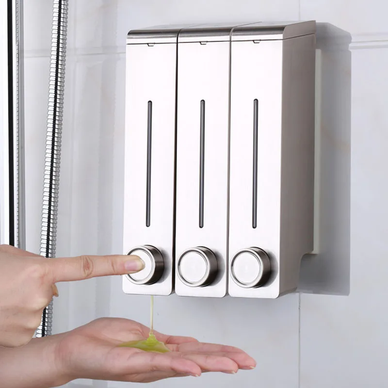 

Household Bathroom Non-Porous Soap Dispenser Wall-Mounted Hand Sanitizer Bottle Shampoo Dispenser Bathroom Accessories