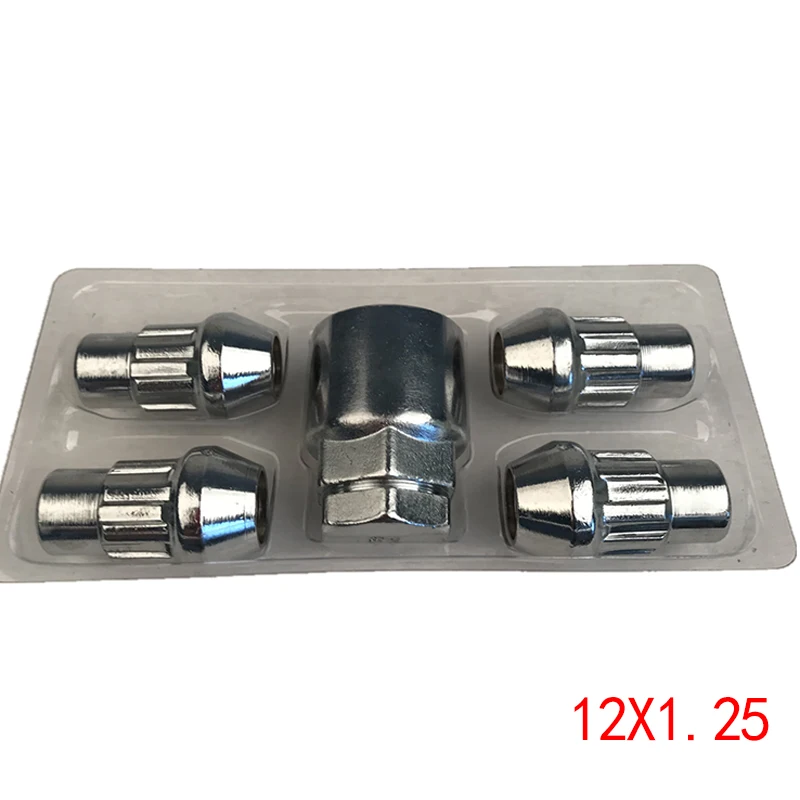 M12x1.25 для Nissan 4 + 1 шурупы противоугонные гайки винты защитные болты конический