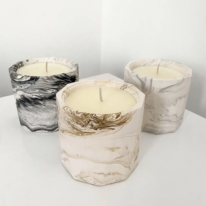 

Diamond Design Round Candle Vessel Mold Concrete Silicone Mold DIY Candle Jar Mold Cement Epoxy Pen Holder Mold