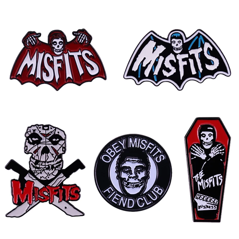 Панк Рок Группа Misfits нагрудный знак брошь летучая мышь Fiend Клуб значок гроб