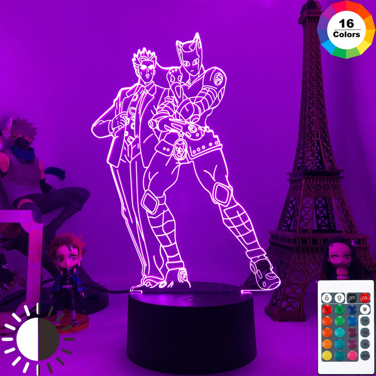Светодиодный ночсветильник с 3D рисунком аниме украшение для спальни в стиле