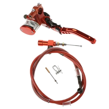 

7/8 Inch 22Mm Motorcycle CNC Hydraulic Clutch Kit Lever Master Cylinder Knitting Oil Hose 125 - 250Cc Orange