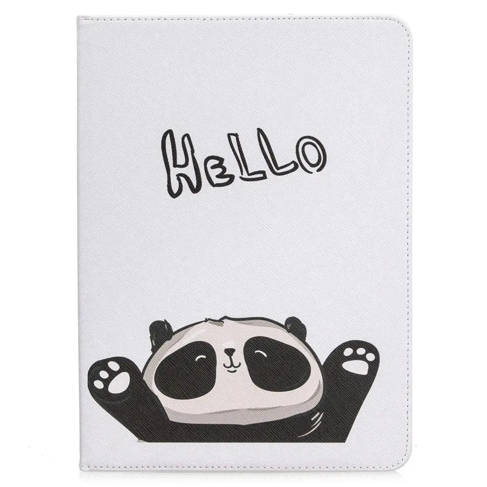 Panda Butterfly Flower Tablet Case with Stylus Pen