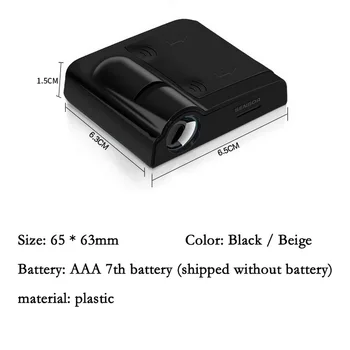 

New wireless Car LED Door Logo Light Laser Projector Ghost Shadow Welcome Light Universal Light Projection No Drilling
