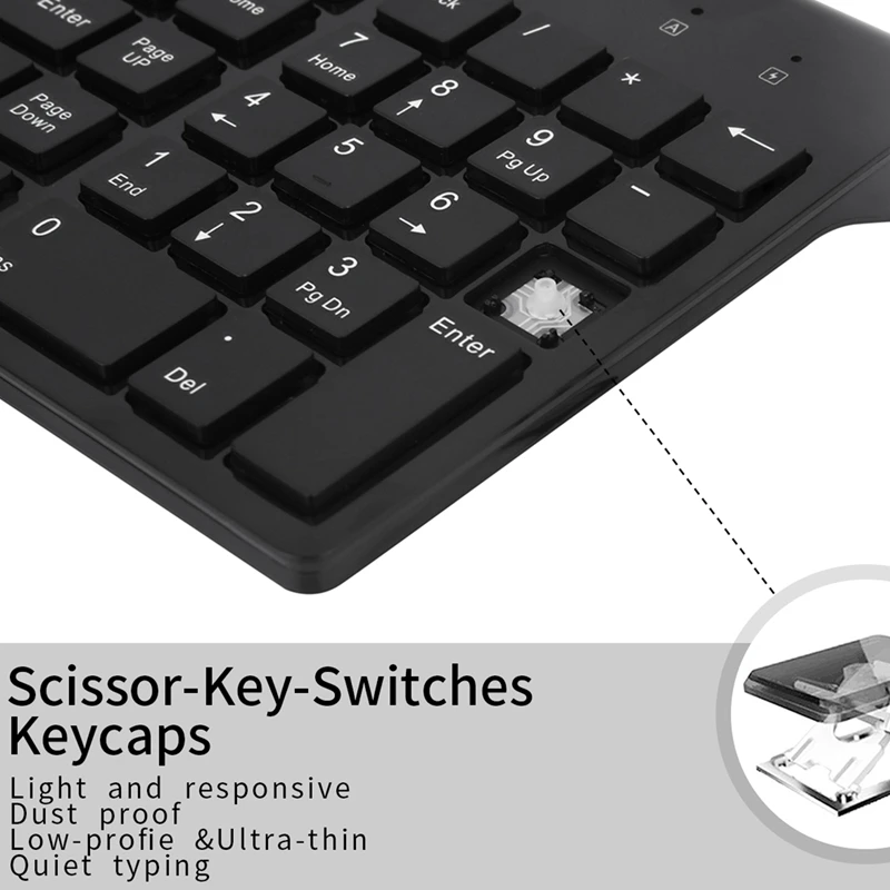 Беспроводная ультра-тонкая Бесшумная 2,4 ГГц тонкая полноразмерная беспроводная клавиатура мышь комбинированный набор для компьютера, ноутбука, настольного компьютера, ноутбука