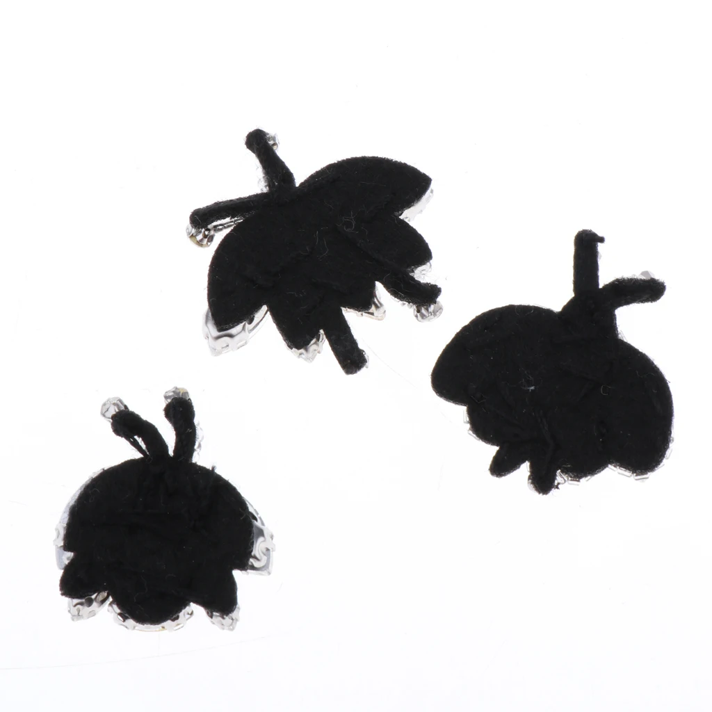 3cm x 3cm 3 Pcs Rhinestone Beaded Insects Bee Sewing Patch Scrapbooking Embellishments Garment Bag Decoration DIY Accessories