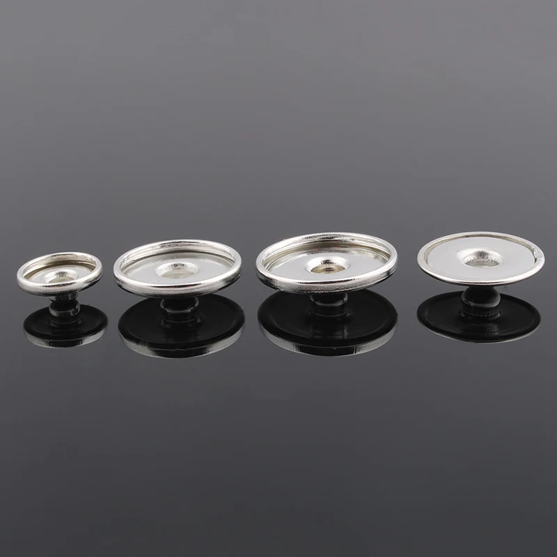 12MM&18MM&20MM Metal Snap Buttons for Make Print Glass Snap or Rhinestone Buttons DIY Fittings ZM032 50pcs/lot metal snap buttons
