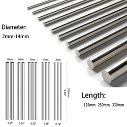 Stainless Steel Solid Round Rod Set for DIY Crafting - Assorted Diameters