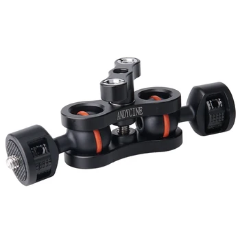 

Andycine Magic Arm Clamp Multifunctional Mount Adapter with 2 Dual Ball Head for DSLR Camera Monitor Cage in Photo Studio Kits