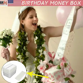 

Cake ATM Surprise Birthday Party Topper Money Box Funny Cake Kids Gifts Happy Decor Pull Money Surprise Box Cake Tool