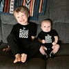 Funny Family Matching T-shirts Summer Cotton Matching Mom Dad and Kids Shirts Baby Bodysuits Family Picture Outfits Gift Clothes 3