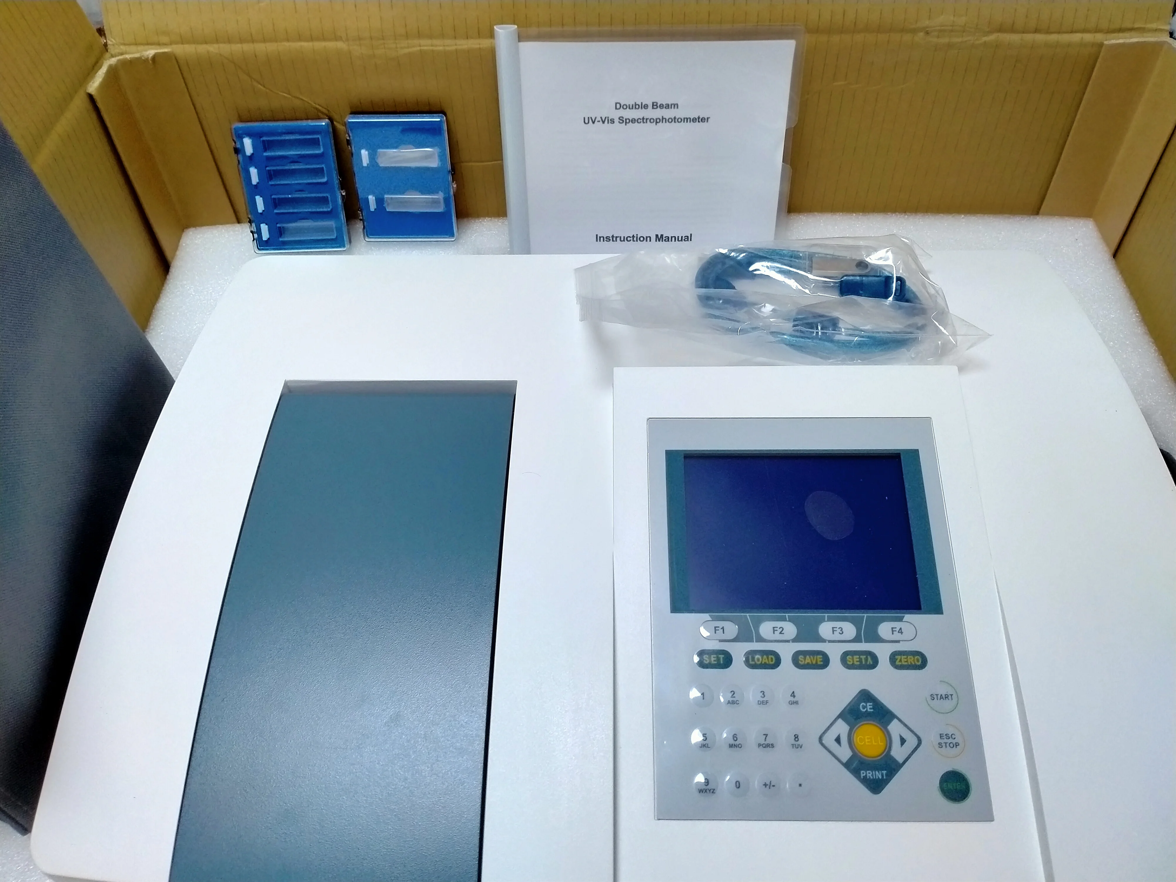 Двухлучевой UV VIS спектрофотометр UV1901 320*240 LCD USB экспортный УФ видимый