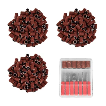 

1 Set Nail Grinder Set Professional Manicure Tool Kit Household Nail Sander Set for Daily Use (300pcs Frosted Ring + 6pcs Nail G