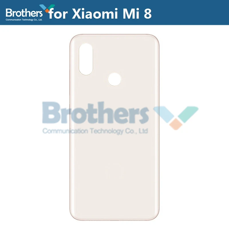 Корпус батареи для Xiaomi mi 8 mi 8 Батарейная дверь без или с объективом камеры стеклянная задняя крышка задний корпус для M1803E1A - Цвет: Copy Gold NoGlass