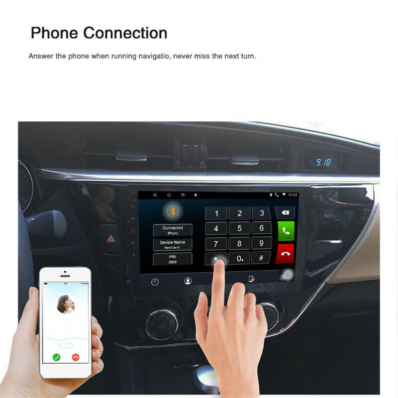 10,1 дюймов 2 Din Android 8,1 автомобильный Радио gps wifi плеер для Toyota Corolla