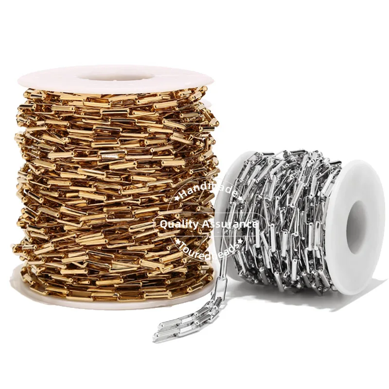 Catena In Acciaio Inox Placcata Oro 18kt 5 Metri Per Gioielli Fai Da Te - UMAOKANG Con 40 Accessori
