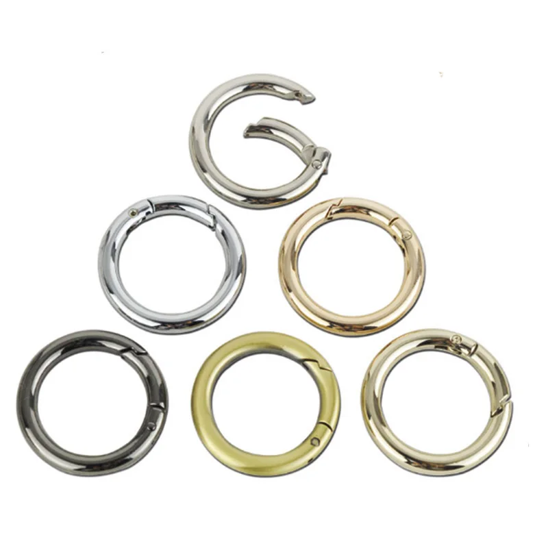 5 шт., кольцо из металлического сплава, весеннее кольцо, открывающийся брелок, ремень, пряжка, для альпинизма, подвесное кольцо для ключей