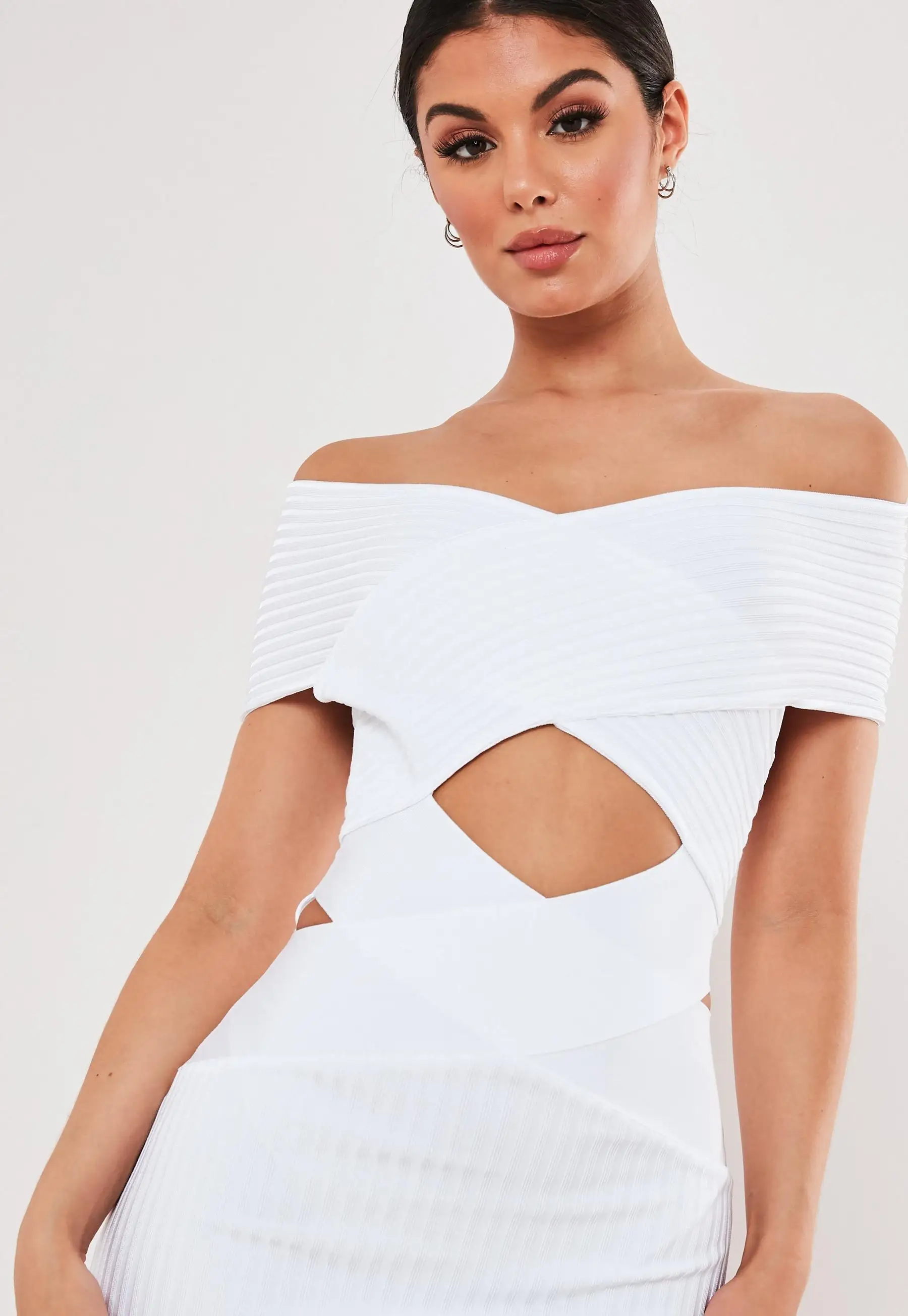 Simly Tara осеннее облегающее Бандажное Платье Vestidos сексуальное Белое Клубное платье с открытыми плечами элегантная одежда для подиумов и вечеринок