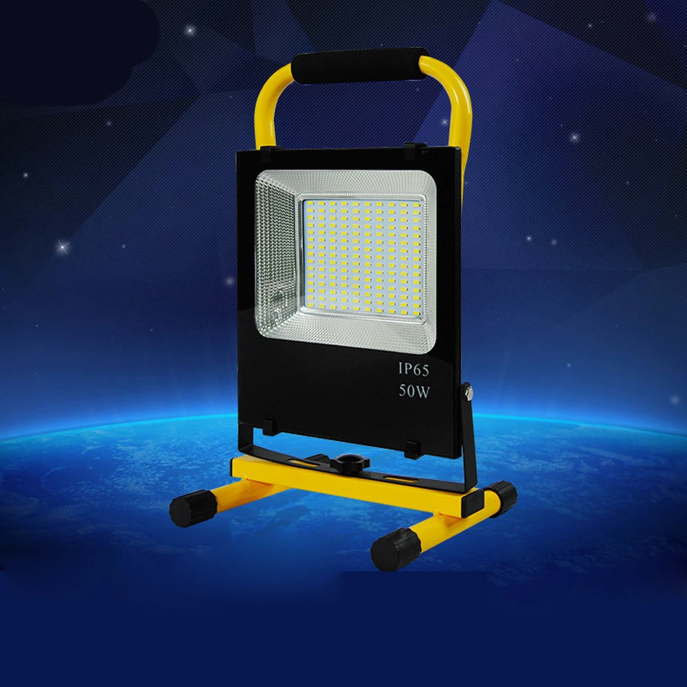 

50W 100W 150W Portable Rechargeable Floodlight LED Spotlight Battery Powered Led Searchlight Outdoor Work Lamp Camping