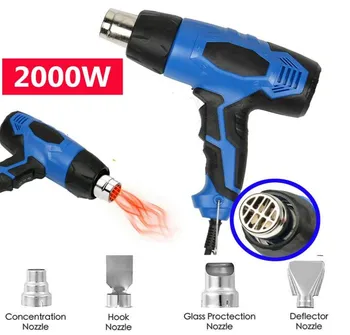 

Nozzl Hair-Dryer Heat-Gun Temperature-Controlled Electric Industrial 2000W Building 220V