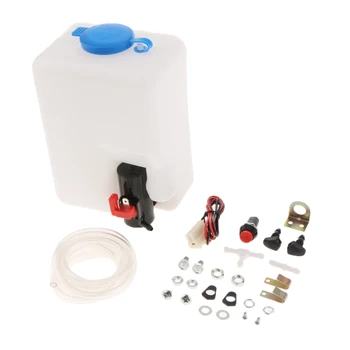 

Car Universal 12V Windshield Washer Reservoir Pump Bottle Tank Kit Jet Tool for Cars,Marines and Boats