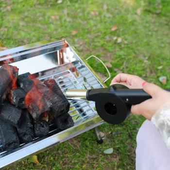 

Portable Handheld Barbecue Fan Plastic Electric Outdoor Camping Picnic Air Blower Manual Grill Supplies Accessories Cooking Tool