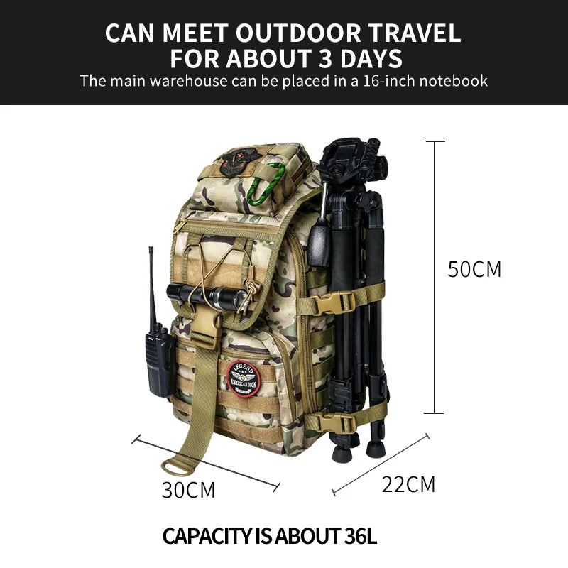  WAR GROUND 36L tactical Backpack multi-function hiking camping backpack outdoor backpack hunting ba