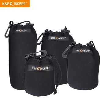 

K&F CONCEPT Camera Lenses Pouch Soft Protective Portable Neoprene Lens Case Bag 4 Sizes Canon Nikon DSLR Digital SLR Camera Bags