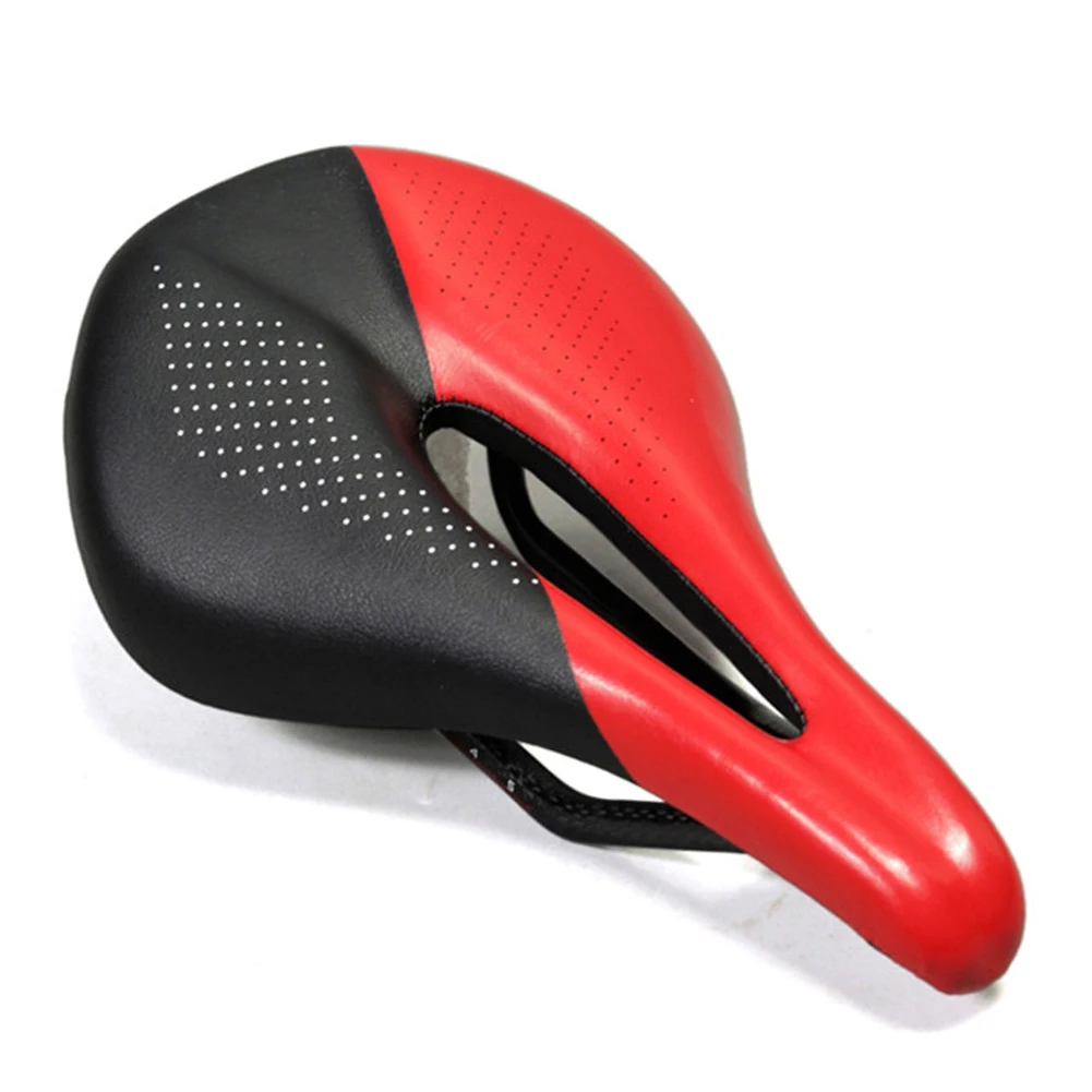 Carbon Fiber Waterproof Hollowed Out Dual Spring Ventilation Wear Resistant Ergonomic Elastic Bike Saddle Soft Replacement