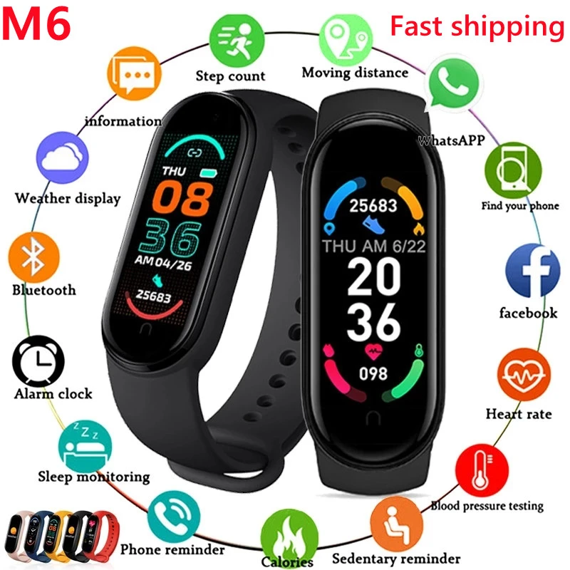 M6 pulsera/Correa inteligente impermeable reloj inteligente presión Fitness Tracker Smartband Fitness dispositivos de tecnología de vestir|Control remoto inteligente| - AliExpress