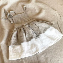 Летние платья в корейском и японском стиле для маленьких девочек, платье для маленьких девочек, льняная винтажная одежда, модные брендовые Детские платья