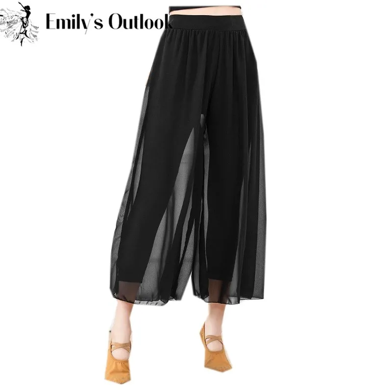 Women's Capris Dance Pant Flowy Skirted 