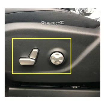 

For Jeep Compass 2017 2018 2019 2020 Car Cover Detector ABS Chrome Seat Adjustment Knob Button Switch Trim Accessories 5pcs