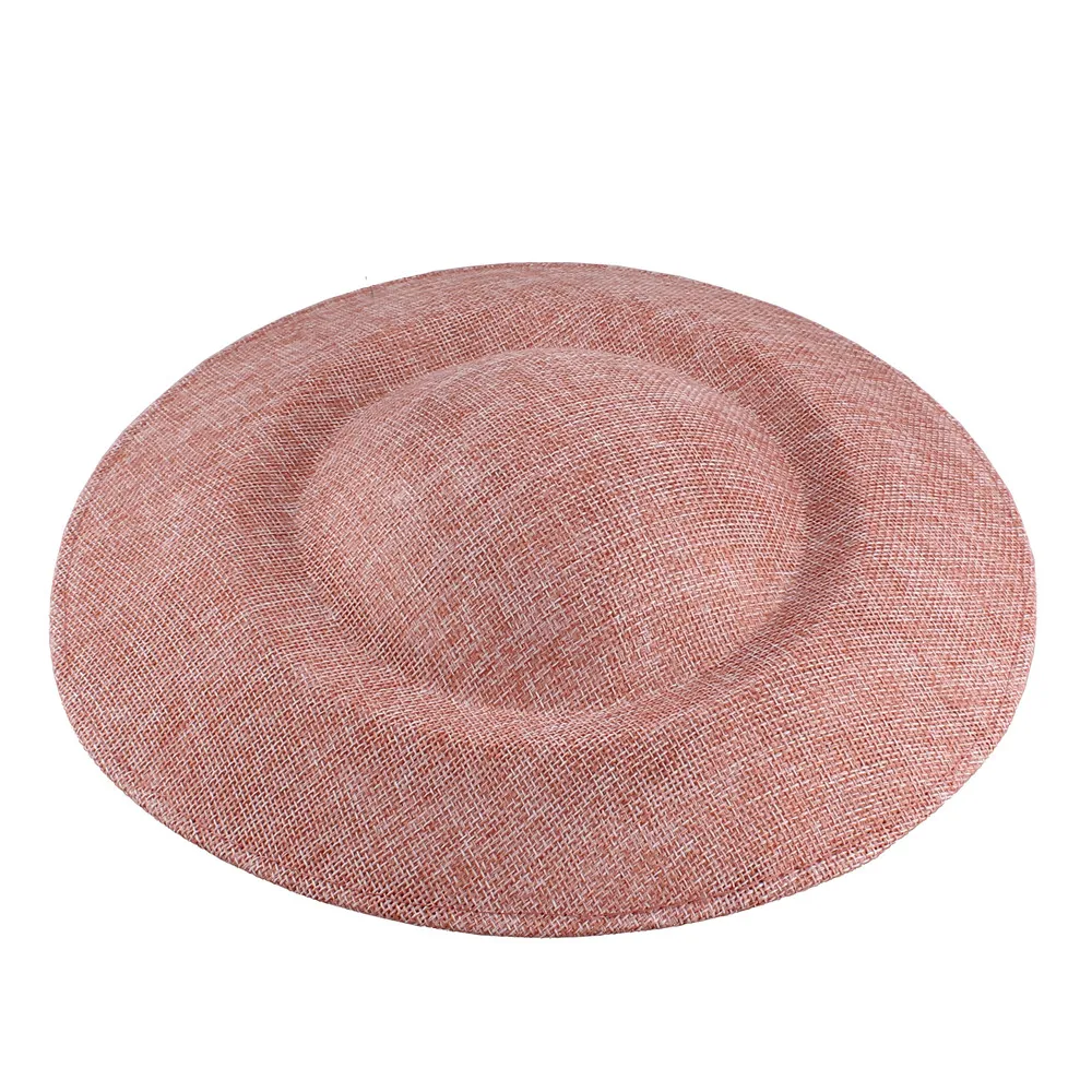 PEACH 27 см круглый чародей база сделать для свадебной вечеринки millinery DIY свадебные аксессуары для волос Необычные головные уборы 6 шт./партия несколько цветов - Цвет: PEACH