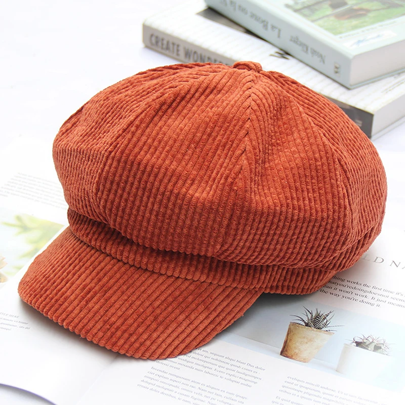 Drill Red beret FS, женская теплая твидовая восьмиугольная шапка для девочек, детективные шапки, Ретро стиль, плоская кепка, s, унисекс, осенняя Кепка, газетчик, Зимний берет, шапки - Цвет: Drill Red beret