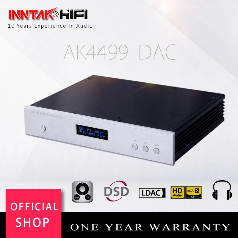 Hi Fi AK4499 полный баланс ЦАП CSR8675 Bluetooth 5 0 APTX HD LDAC поддержка DSD/32 бит 384K| |