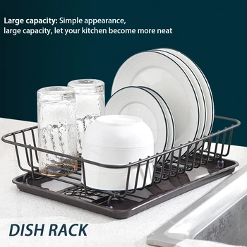 

Multifunctional Iron Chopsticks Cups Detachable Countertop Drain Shelf Drying Dish Rack Tableware Display Holder Kitchen Storage